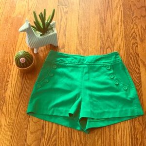 Emerald Green High-rise Shorts